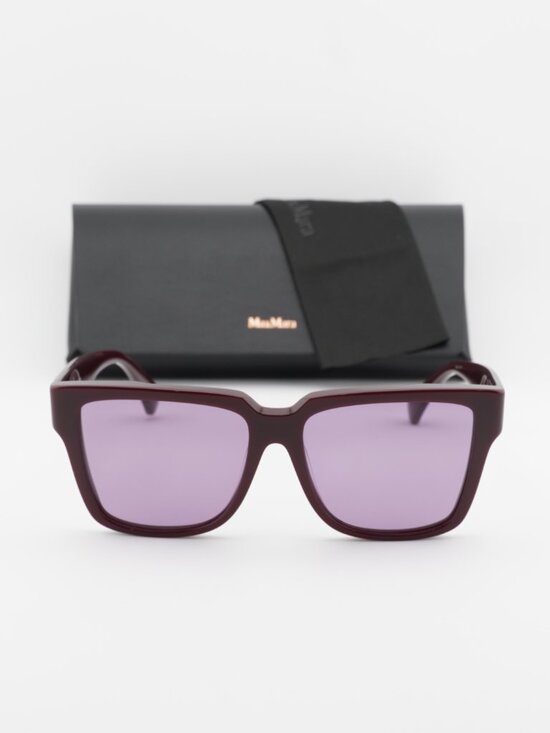 Max Mara GLIMPSE2 MM0078 69Y Square Sunglasses - Bordeaux / Violet main image 9